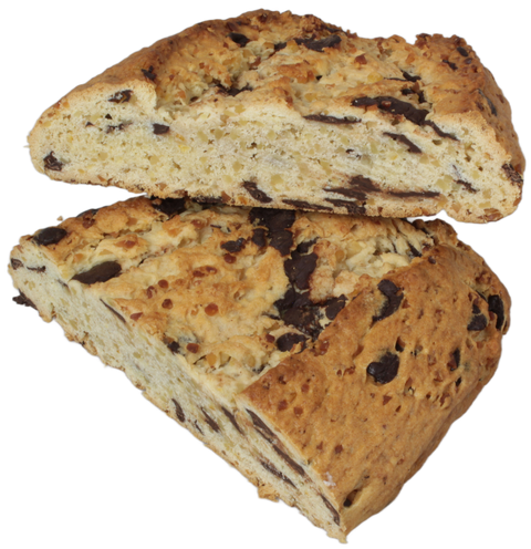 ungezuckerter Schoko-Mandelstollen aufgeschnitten