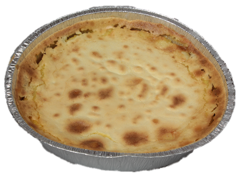 runde Freiberger Eierschecke in der Assiette ohne Mandeln und Rosinen