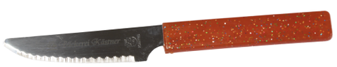 Brötchenmesser mit Edelstahlklinge und orangenem Kunststoffgriff