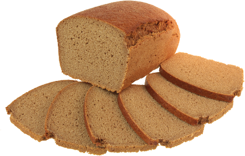 halbes Roggen-Pur-Brot mit Scheiben - unser reines Roggenbrot in Kastenform