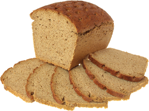 halbes Schrotbrot mit Scheiben