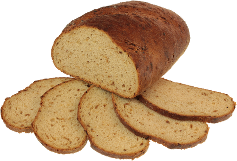 halbes Zwiebelbrot mit Scheiben