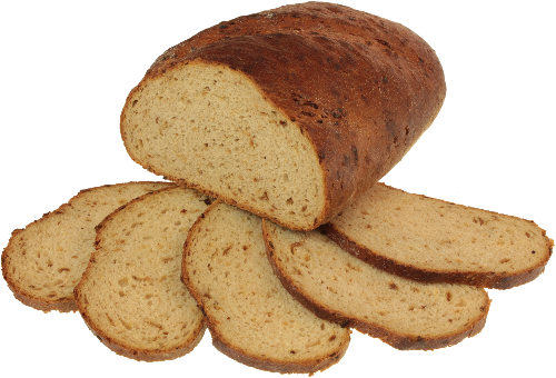 halbes Zwiebelbrot mit Scheiben